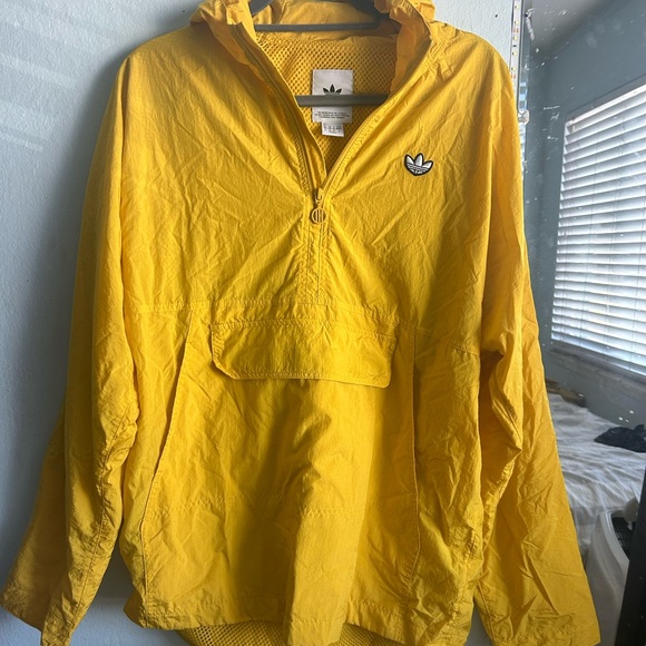 Adidas Yellow Quarter-zip Windbreaker - Picture 1 of 3